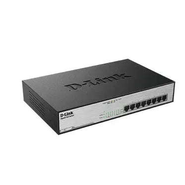 D-Link 8-Ports 10/100/1000Mbps Unmanaged Gigabit Switch (Metal Case; 8 x POE ports)