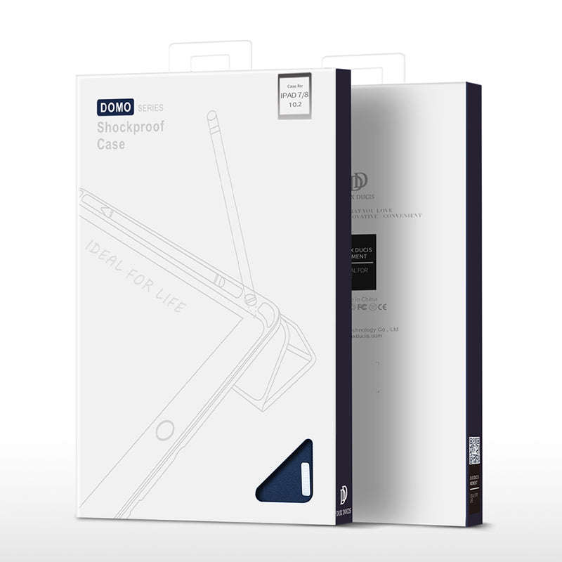 DUX DUCIS DOMO Series Luxury Smart Wake Sleep Trifold-Stand Protective Case for iPad 10.2 2019/10...