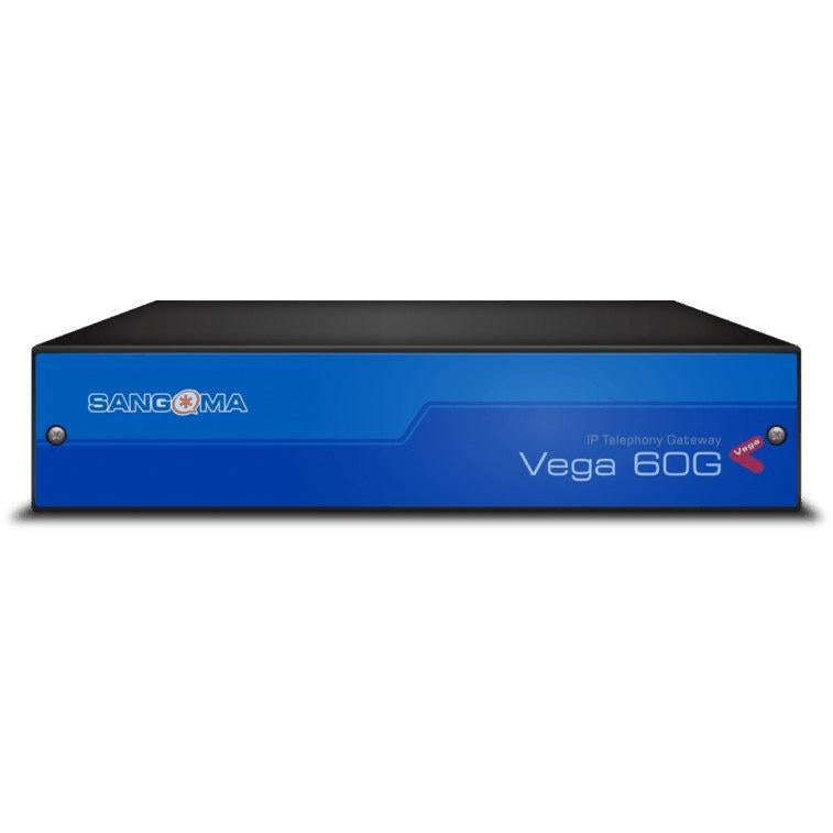 Sangoma - Vega 60 8 FXS analog gateway, connecting VoIP and PSTN networks and internet cabling.