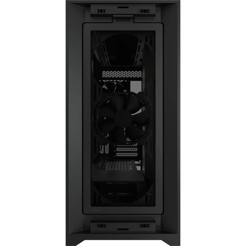 5000D Airflow Black Tempered Glass Mid-Tower; Black - 4x3.5''; 2x2.5''; Up to 360mm Liquid Cooler...