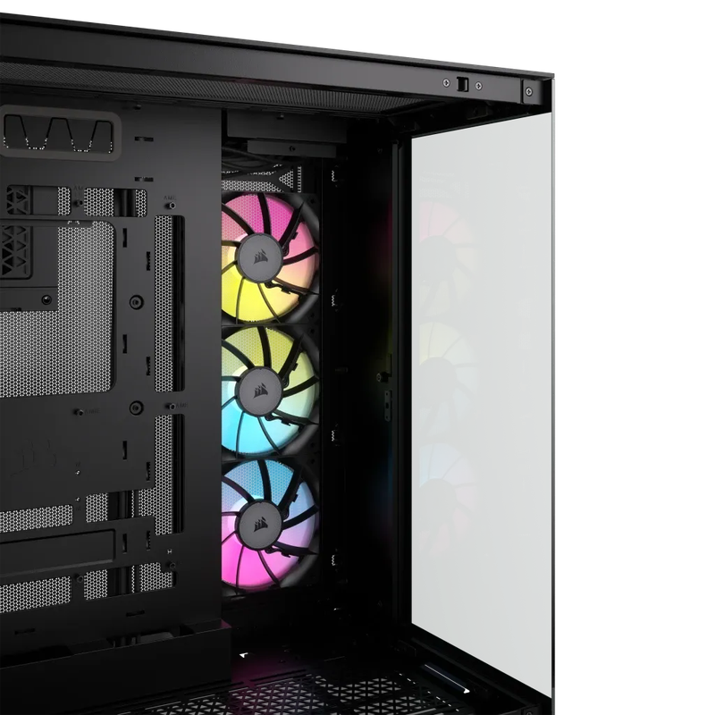 6500X RGB Mid-Tower Black Dual Chamber PC Case; 2x 3.5'' |  2x 2.5'' Drive Bays; 360mm Radiator c...