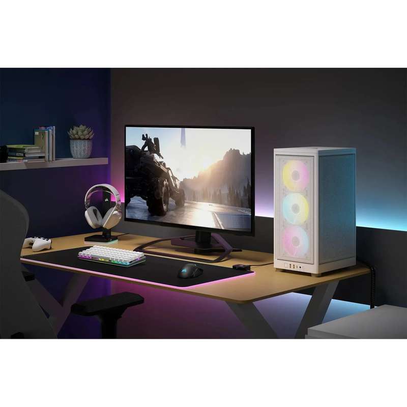 iCUE 2000D RGB AIRFLOW White Mini-ITX PC Case; 3x 2.5'' Drive Bays; Up to 360mm Radiator compatib...