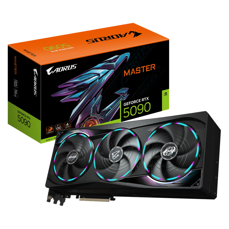 GIGABYTE nVidia GeForce RTX 5090 AORUS MASTER  - 32GB GDDR7; 512-Bit Memory Bus; 1x HDMI; 3x Disp...