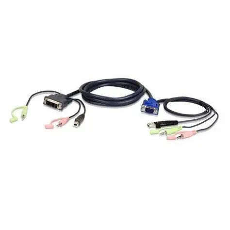 ATEN 3M USB VGA to DVI-A KVM Cable with Audio