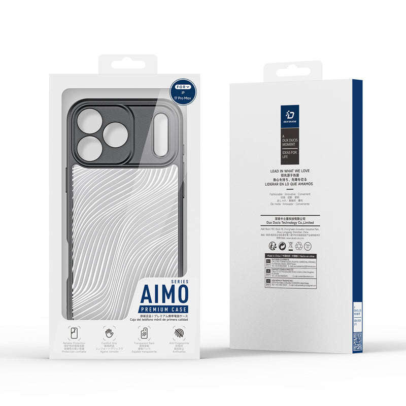 DUX DUCIS Aimo Series Matte Anti-drop TPU + PC Case for iPhone 17 Pro Max Black