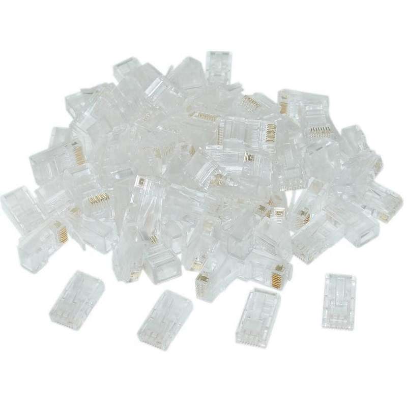 Acconet CAT5e RJ45 Connectors, Stranded/Solid Core, 50 Pack