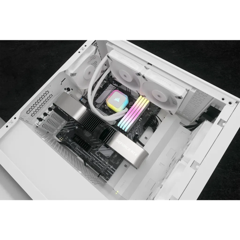 Corsair iCUE H100i ELITE RGB 240mm Liquid CPU Cooler - White AMD: AM5; AM4; sTRX4; sTR4 | Intel L...