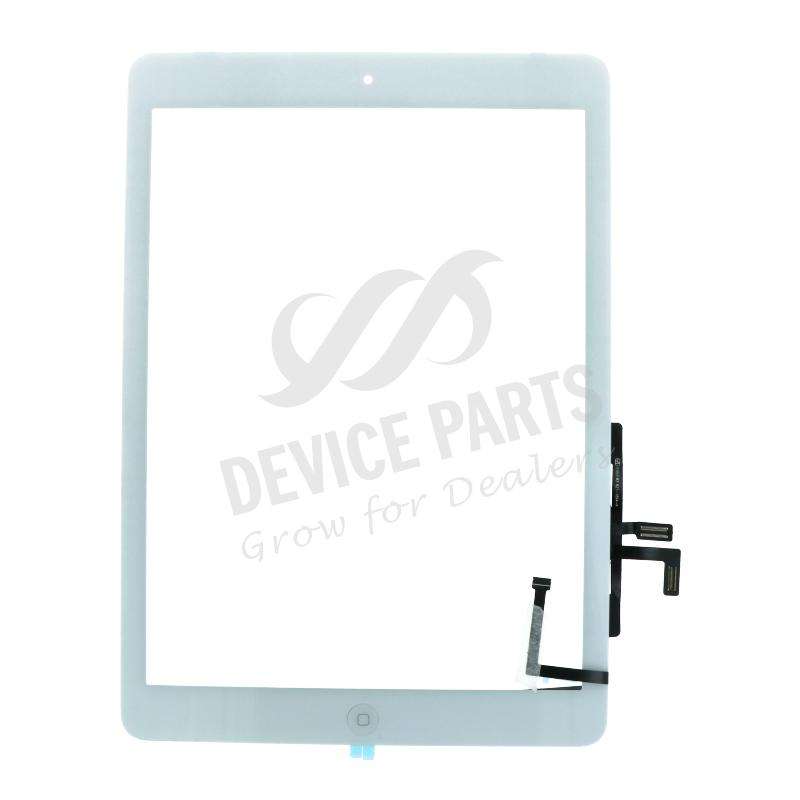 Touch Screen + Touch Screen Adhesive with Home Button Flex Cable for iPad Air White HQ