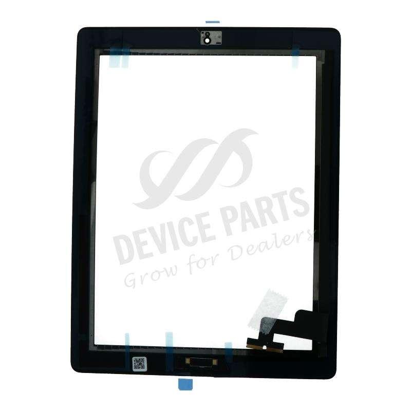 Touch Screen + Touch Screen Adhesive with Home Button Flex Cable for iPad 2 Black OEM
