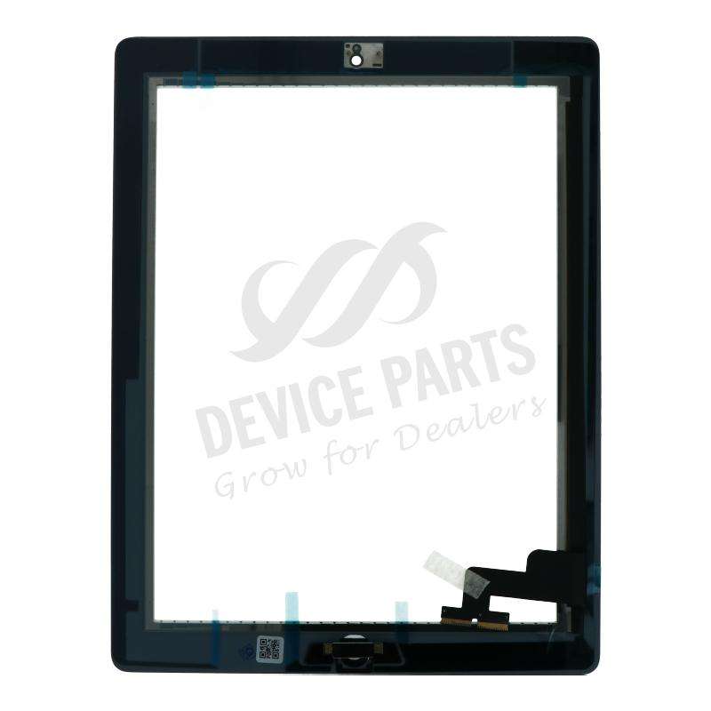 Touch Screen + Touch Screen Adhesive with Home Button Flex Cable for iPad 2 White OEM