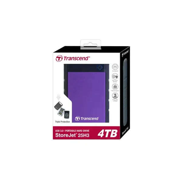 TRANSCEND STOREJET 2.5'' 4TB 25H3 USB 3.1 HDD - PURPLE