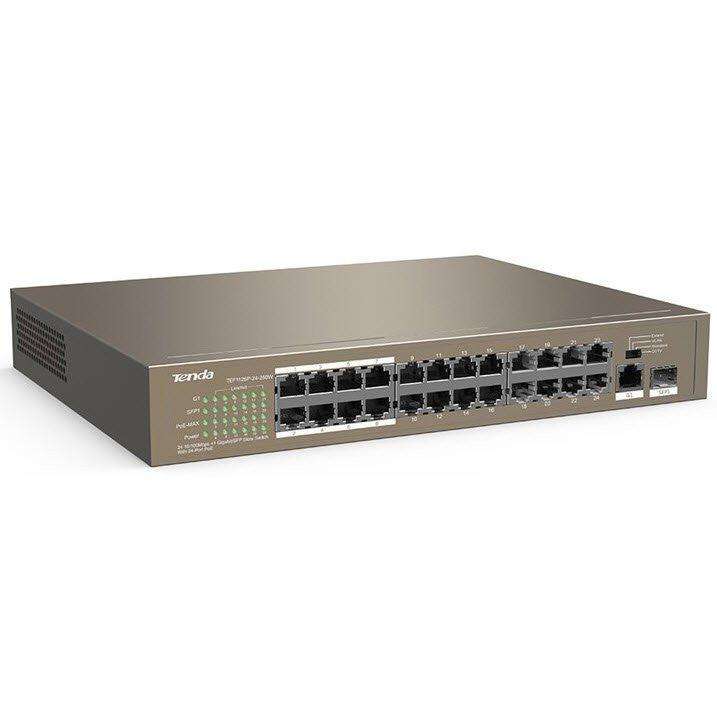 Tenda 24-Port Fast Ethernet PoE Switch 250W | TEF1126P-24-250W