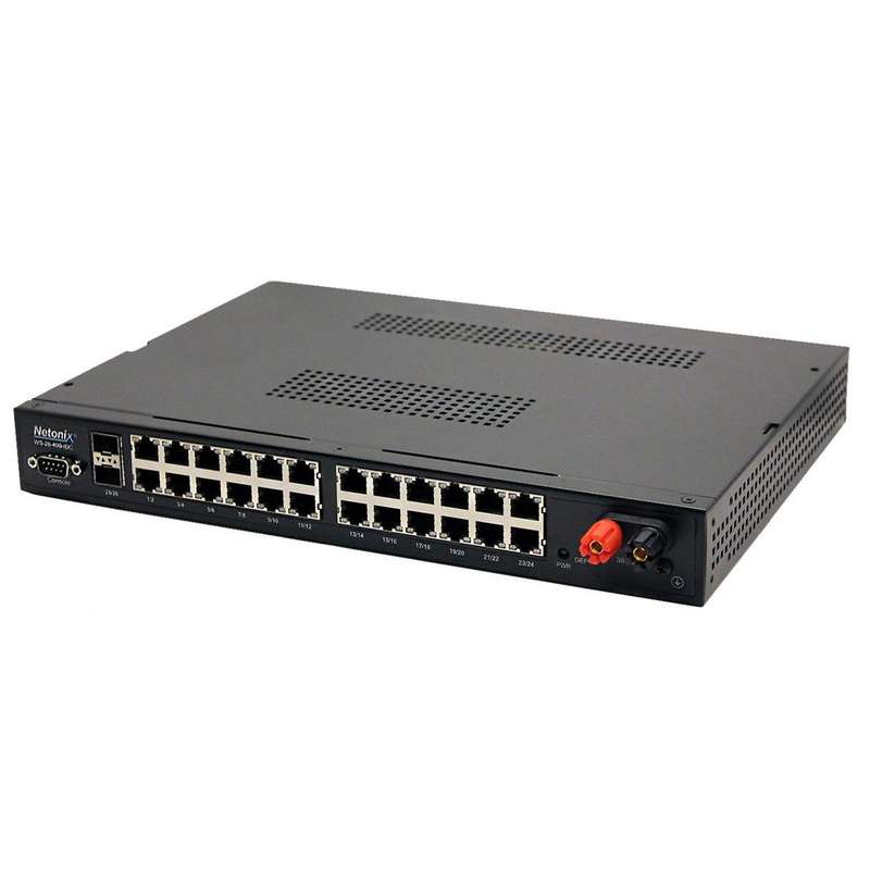 Netonix 24-Port Managed PoE Switch 24V-48V IDC PoE + 2SFP Uplink Ports 400W | NTX-WS-26400-IDC