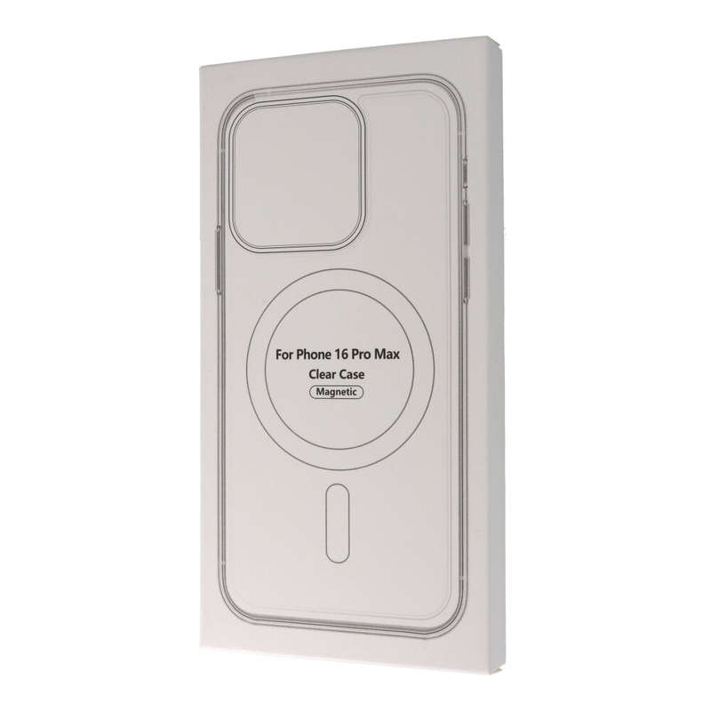 Clear MagSafe Anti-Shock TPU Case for iPhone 16 Pro Max with Box Packaging