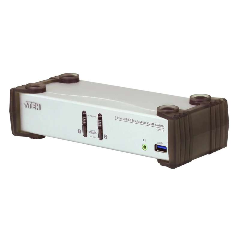 ATEN 2-port USB 3.0 DisplayPort Audio KVMP Switch support up to 3840x2160@30Hz W/(US/EU/OUT) CORD
