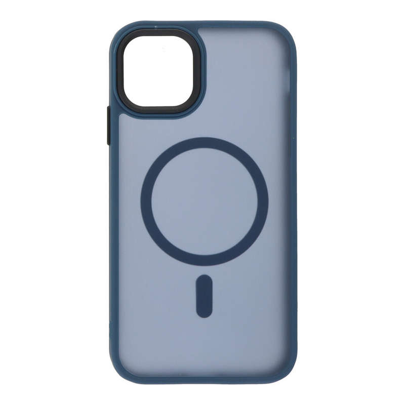 Magnetic Skin Feel Frosted Translucent Case for iPhone 13 Dark Blue