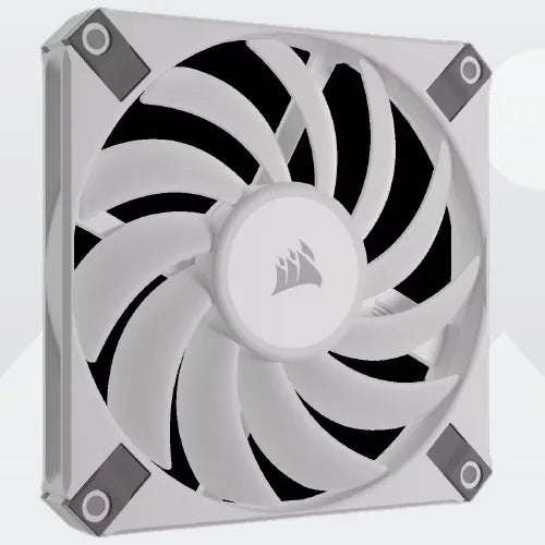 CORSAIR iCUE AF120 RGB SLIM 120mm PWM Fluid Dynamic Bearing Fan - Dual Pack - White