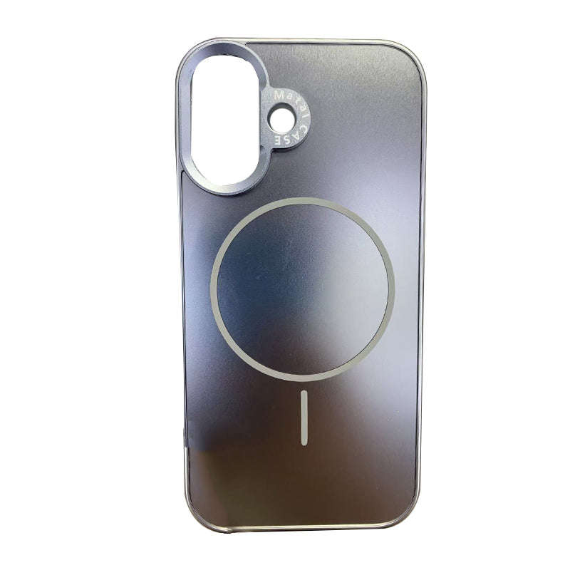 Liquid Metal Skin Feel Magnetic Case for iPhone 16 Silver