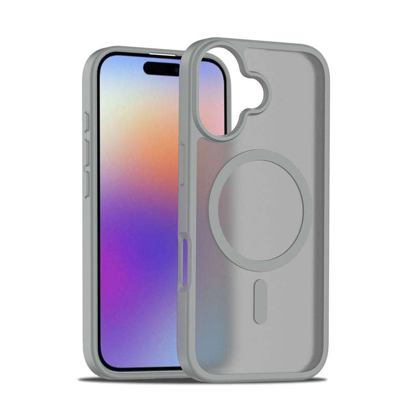 Magsafe Anti-drop Matte Translucent Case for iPhone 17 Gray