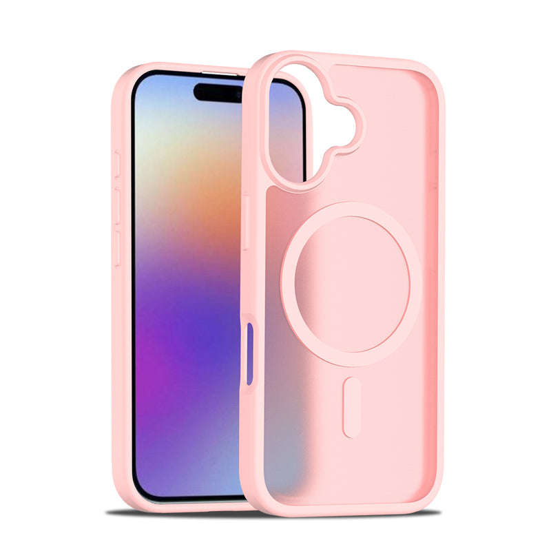 Magsafe Anti-drop Matte Translucent Case for iPhone 17 Pink