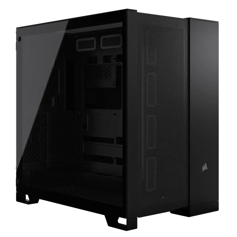 6500D Airflow Black Tempered Glass Mid-Tower; 2x 3.5'' |  2x 2.5'' Drive Bays; Up to 360mm Radiat...