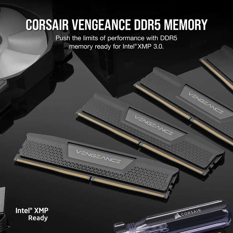 Corsair VENGEANCE DDR5 32GB (2 x 16GB) DDR5 6000 CL36-44-44-96 1.35V Intel XMP & AMD EXPO - GREY