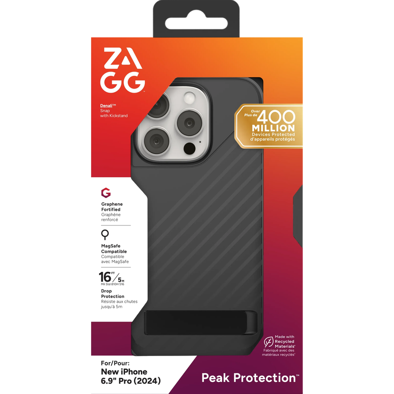 ZAGG Cases Denali Snap KS Apple  iP16 Pro Max  Black