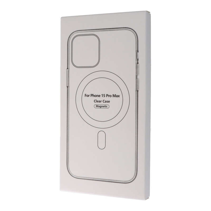 Clear MagSafe Anti-Shock TPU Case for iPhone 15 Pro Max with Box Packaging