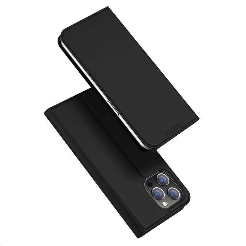 DUX DUCIS Skin Pro Series Magnetic Horizontal Flip Leather TPU + PU Case for iPhone 15 Pro Black