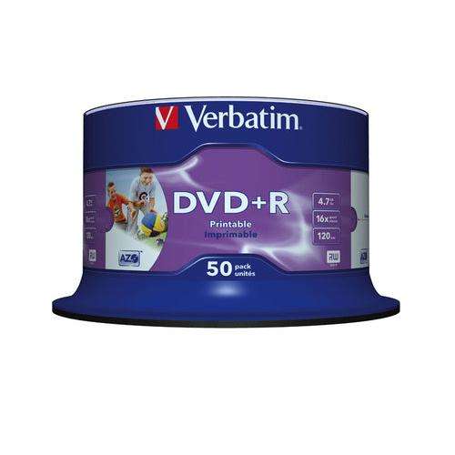 VERBATIM DVD+R SL PRINTABLE SPIN 50PK