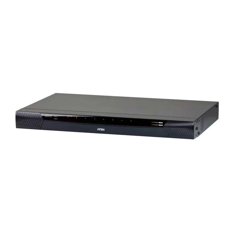 ATEN 1 Remote & 1 Local simultaneous users; 8Port Cat5 FHD IP KVM with Virtual Media & Dual Power...