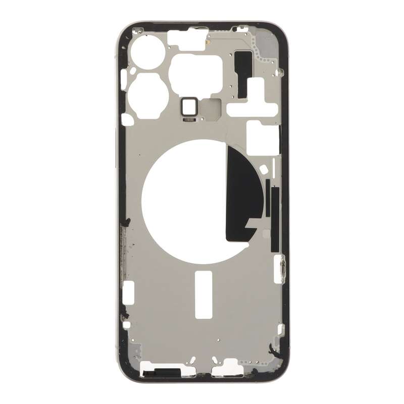 Middle Frame with Side Key+Side Rails+Card Tray+Speaker Anti-Dust Mesh for iPhone 15 Pro Max A310...