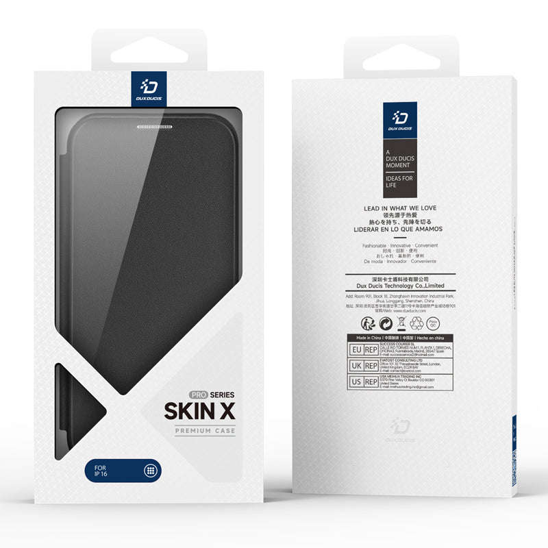 DUX DUCIS Skin X Pro Series 360° Ring Stand Magnetic Horizontal Flip Leather TPU + PU Case for i...