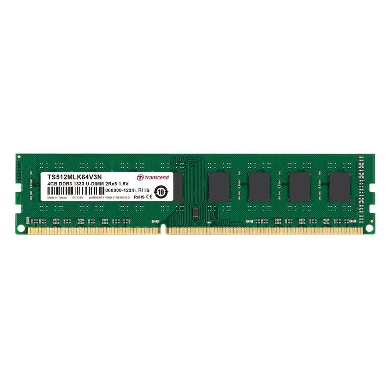 TRANSCEND 4GB Dual Rank DDR3-1333 DESKTOP DIMM 256Mx8