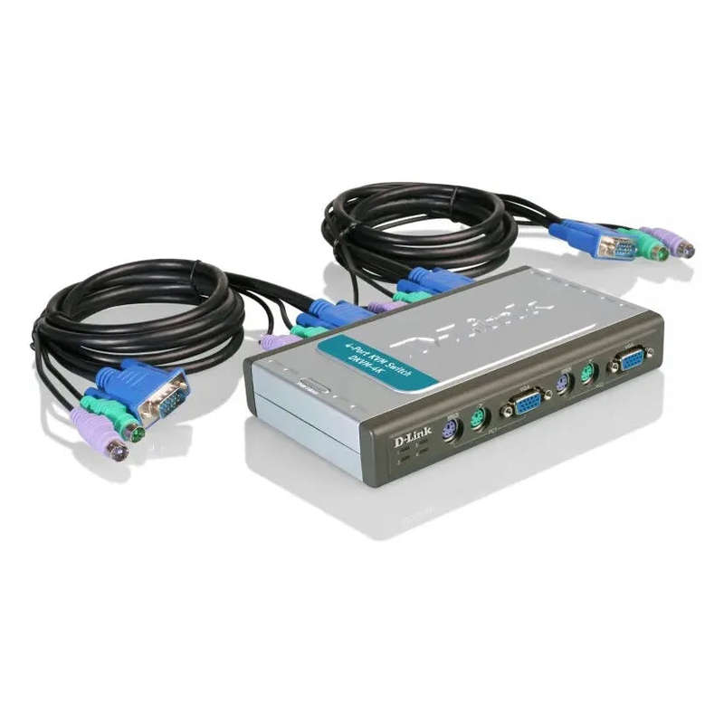 D-Link DKVM-4U 4-Port USB KVM Switch (includes only 2 cables; additional DKVM-CU/B1A cables to be...