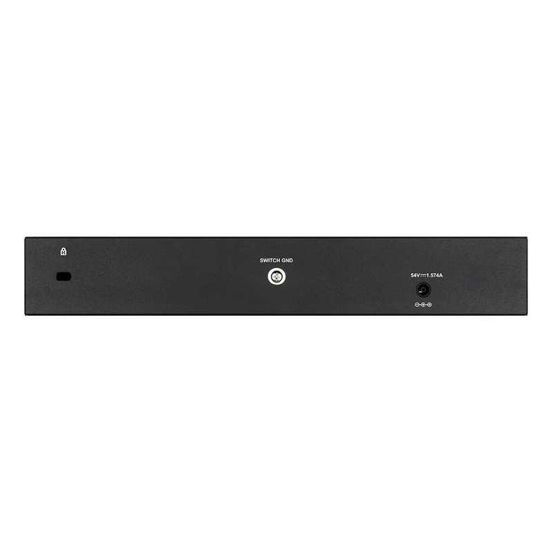 D-LINK 8-ports 10/100/1000Base-T PoE Smart Switch plus 2 SFP ports - 78W PoE budget