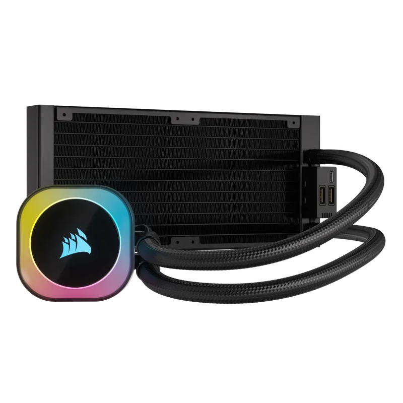 Corsair iCUE LINK H100i RGB Liquid CPU Cooler - QX120 RGB Fans - 240mm Radiator - Fits Intel® LG...