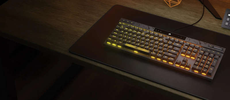Corsair K70 MAX RGB Magnetic-Mechanical Gaming Keyboard; Adjustable CORSAIR MGX Switches; Steel Gray