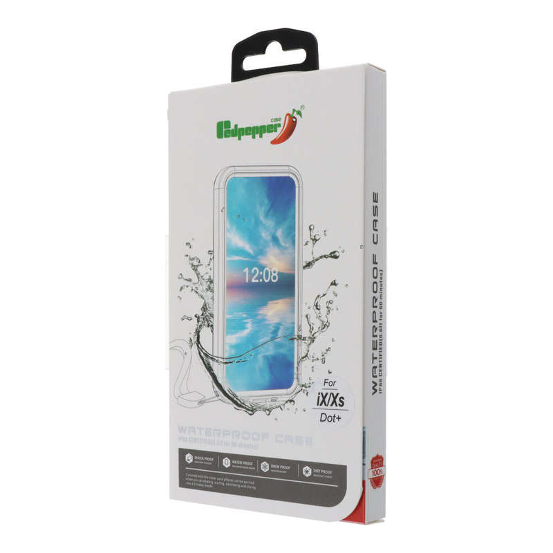 Redpepper IP68 Waterproof Shockproof Case for iPhone X/XS Black