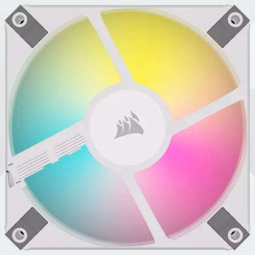 CORSAIR iCUE AF120 RGB SLIM 120mm PWM Fluid Dynamic Bearing Fan - Dual Pack - White