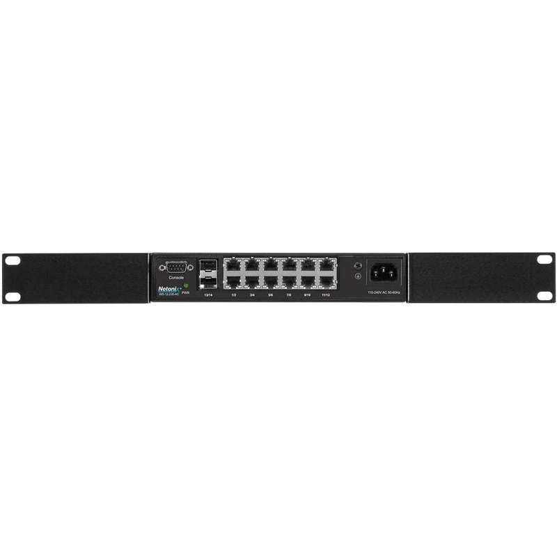 Netonix 12-Port Managed PoE Switch 24V-48V AC PoE + 2SFP Uplink Ports 250W | NTX-WS-12250-AC