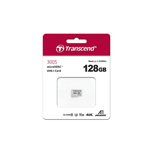 TRANSCEND 128GB MICRO SDXC C 10 UHS-I U1/U3 V30 A1 WITH ADAPTOR