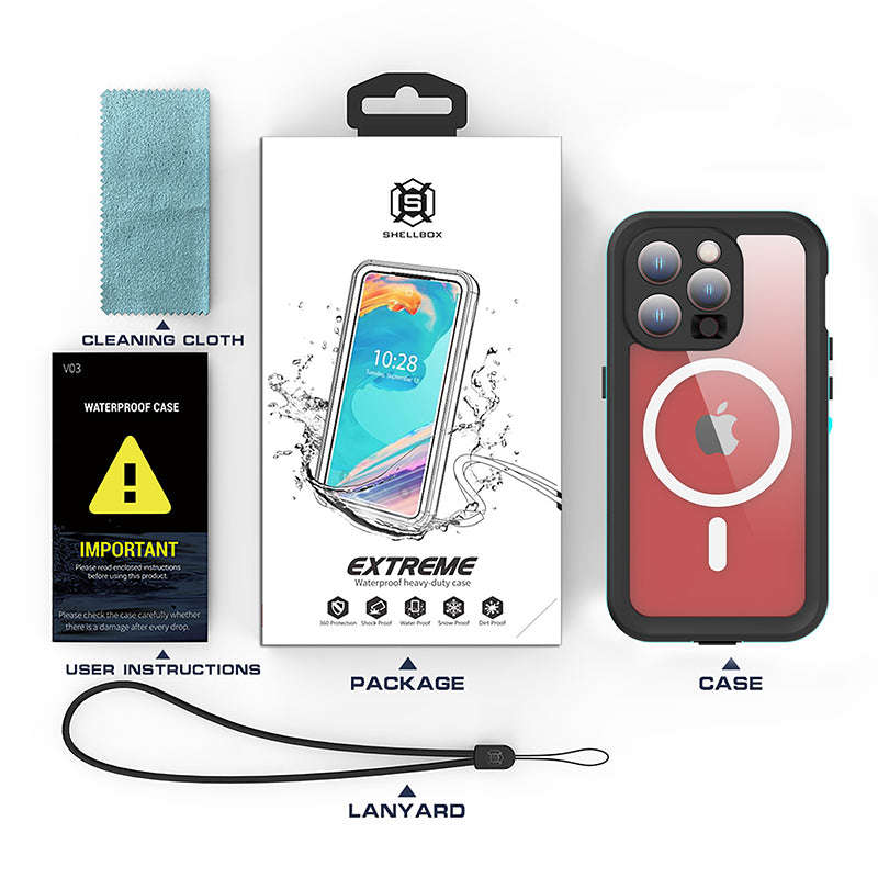 Redpepper IP68 Waterproof Shockproof Case for iPhone 15 Pro Blue