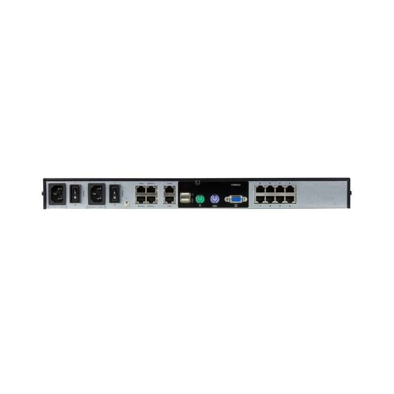 ATEN 1 Remote & 1 Local simultaneous users; 8Port Cat5 FHD IP KVM with Virtual Media & Dual Power...