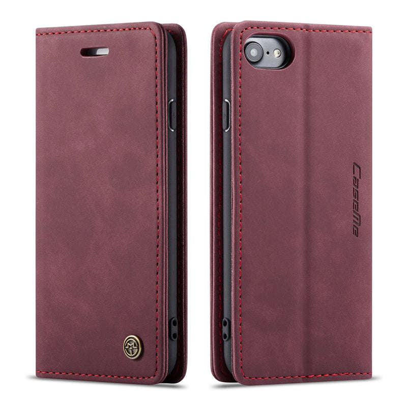 CaseMe-013 TPU Business Style Vintage Matte Horizontal Flap Leather Case for iPhone 6/7/8/SE 2020...