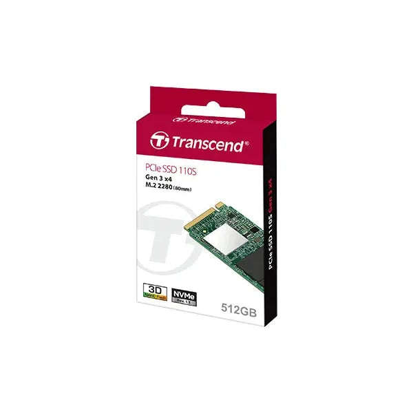 TRANSCEND 128GB  MTE110S PCI-E GEN 3x4 M.2 2280 SSD 3D TLC - 1500 MB/s Read 550 MB/s Write - 50 TBW