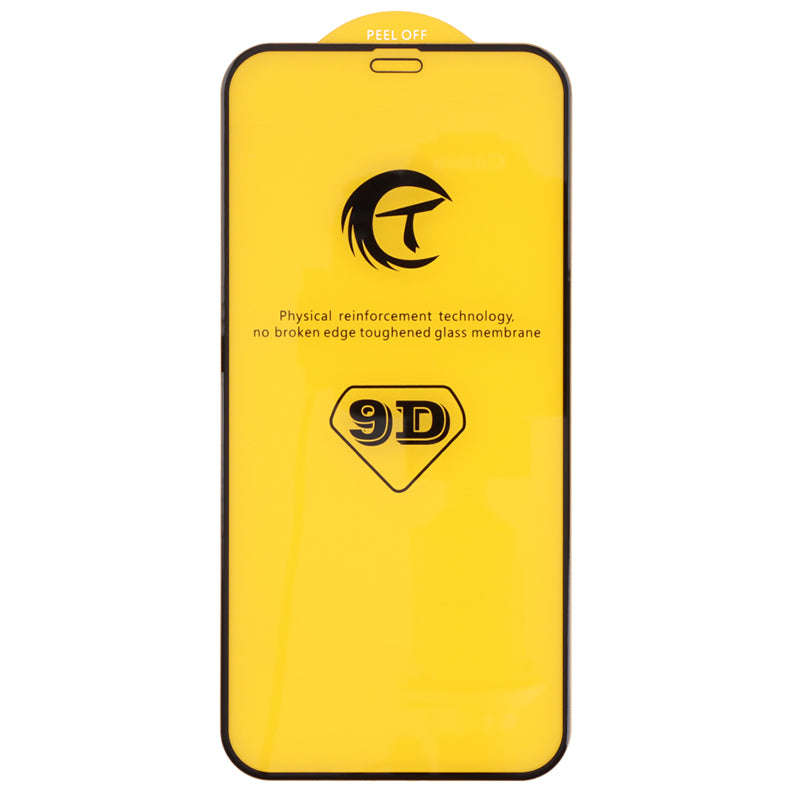 9D Full Screen Tempered Glass Screen Protector for iPhone 14 Plus Black