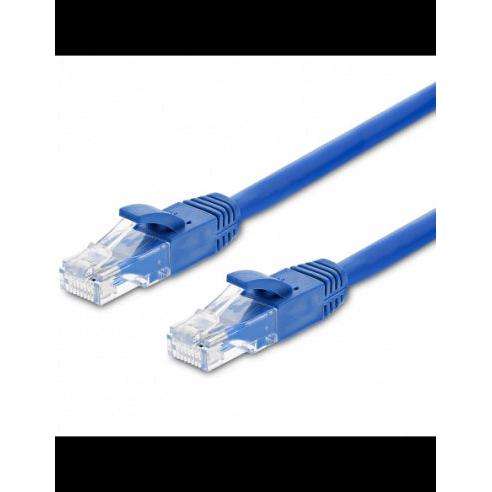 Acconet CAT6 UTP Flylead, 2 Meter, Straight, Stranded Cable, Moulded Boots and Plugs, Blue