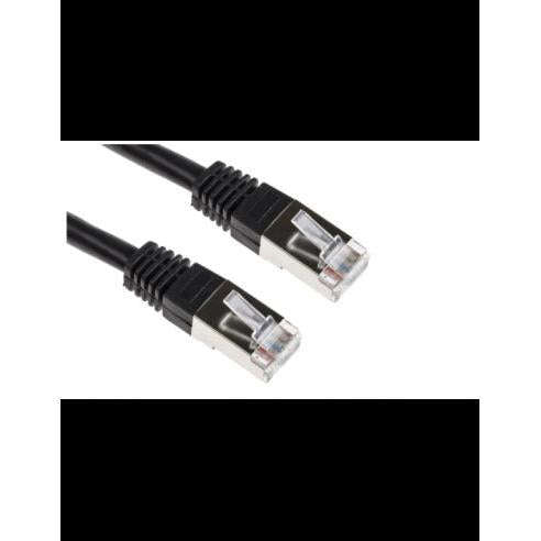Acconet CAT6 UTP Flylead, 3 Meter, Straight, Stranded Cable, Moulded Boots and Plugs, Black