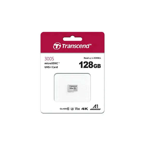 TRANSCEND 128GB MICRO SDXC C 10 UHS-I U1/U3 V30 A1 WITH ADAPTOR